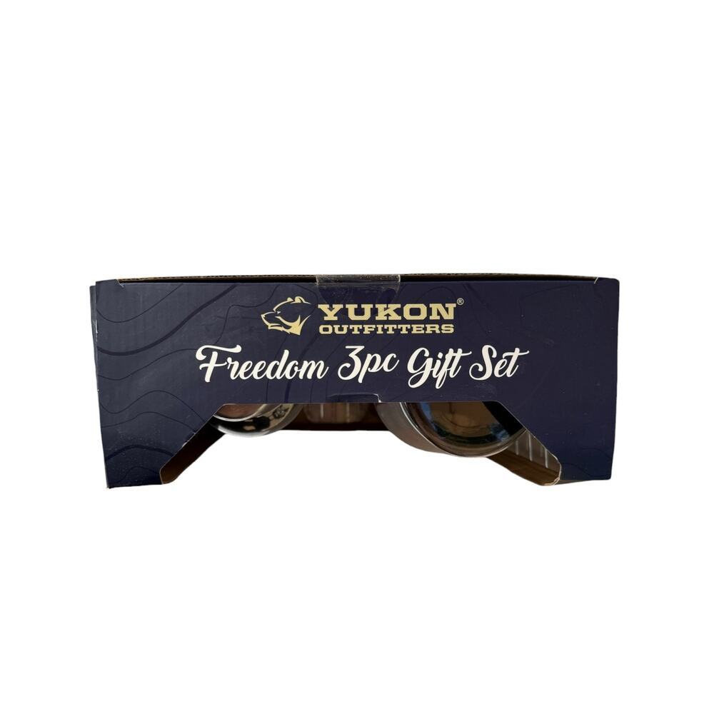 Yukon Outfitters Freedom 3 Pc Gift Set Buffalo Plaid 25oz Bottle 2x10oz Tumblers - Picture 5 of 5